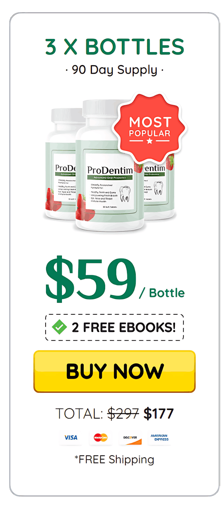 prodentim three price list